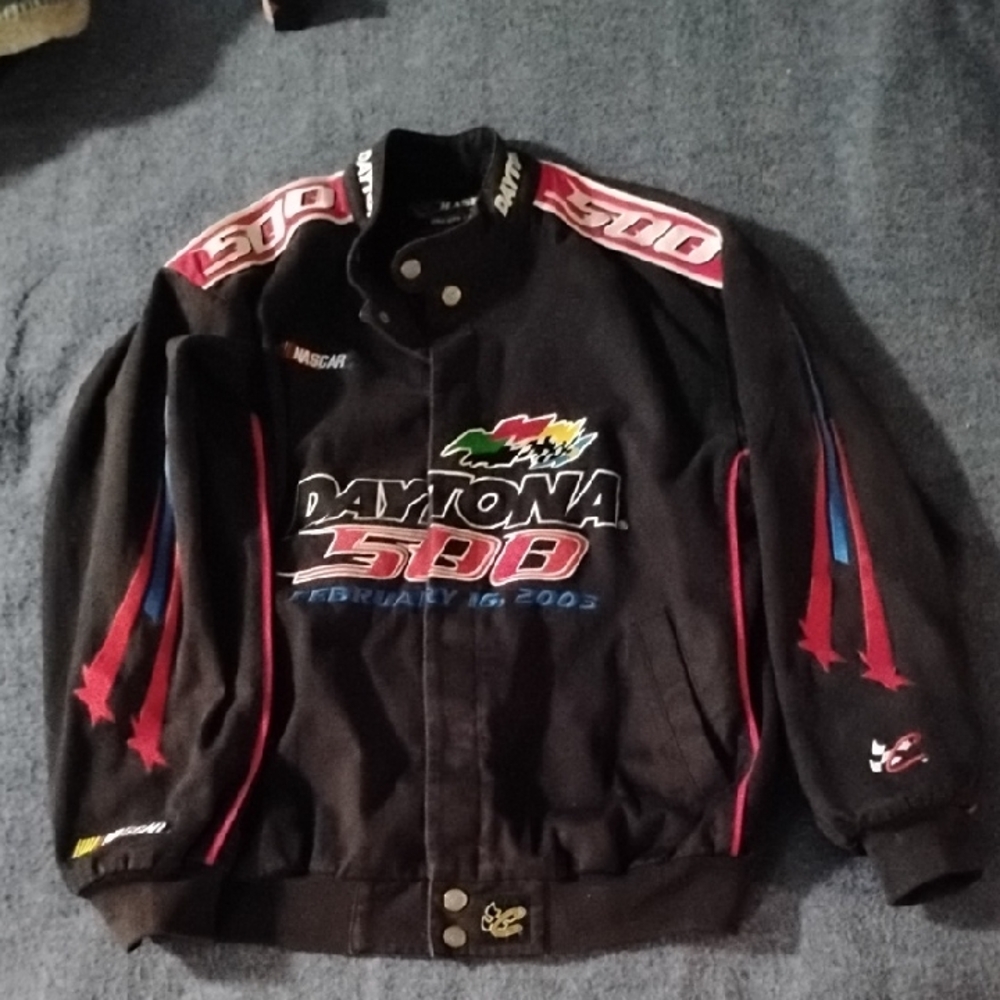 Chase Authentics Black Daytona 500 Varsity Jacket